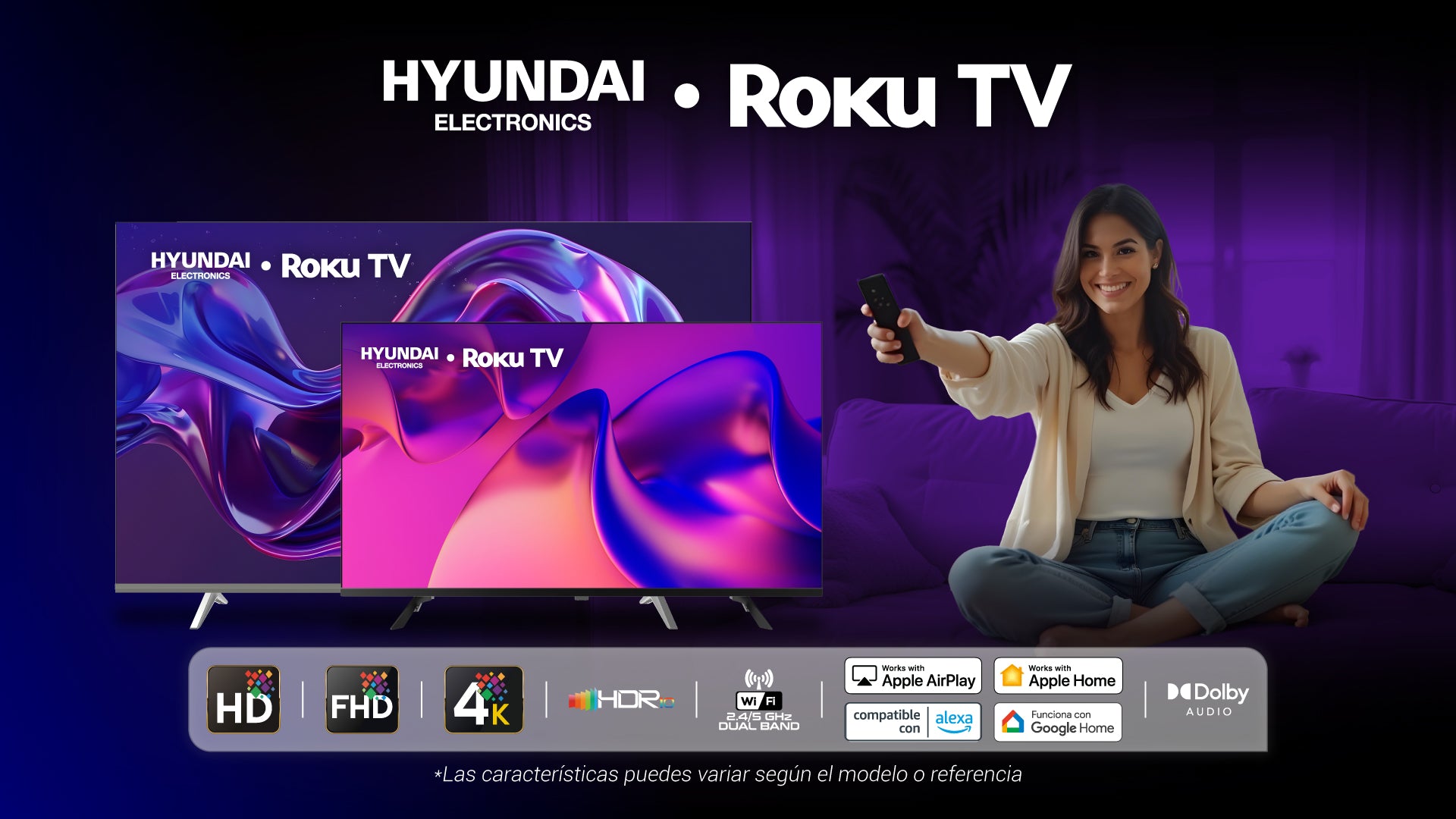 HD, FHD y 4K con Dolby Audio